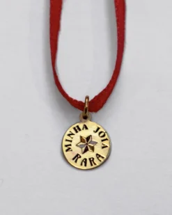 Medalha prata dourada MINHA JÓIA RARA