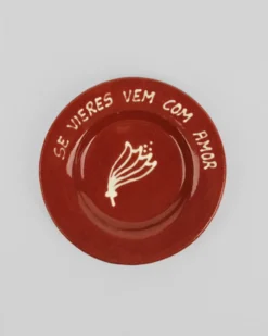Prato de pão "Se vieres vem com amor"