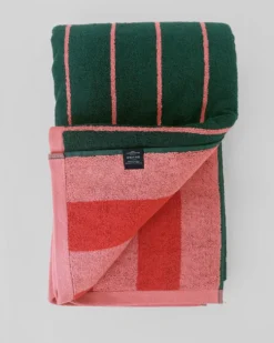 Toalha de praia Pena - cor-de-rosa/verde, cor_de_rosa/vermelho | Torres Novas